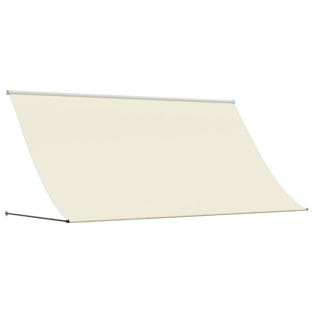 Uttrekkbar markise kremhvit 300x150 cm stoff og stål