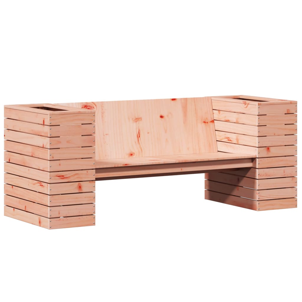 Benk med plantekasser 167,5x60x65 cm heltre douglasgran