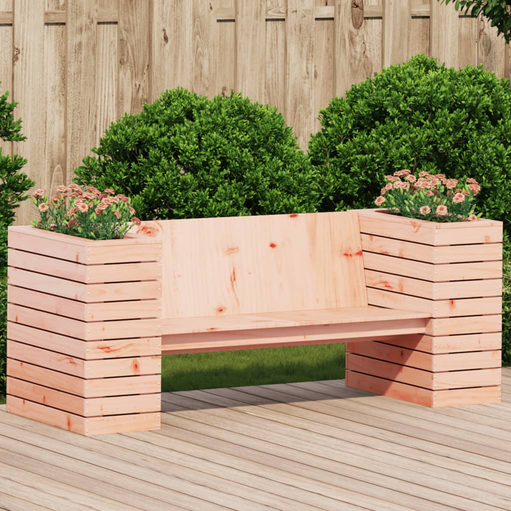 Benk med plantekasser 167,5x60x65 cm heltre douglasgran