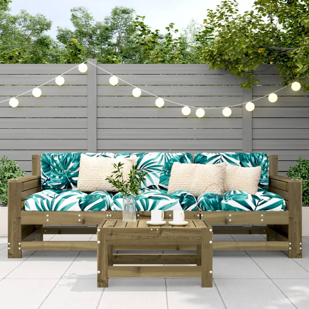 Fotskammel til hage 62x30x32 cm impregnert furu