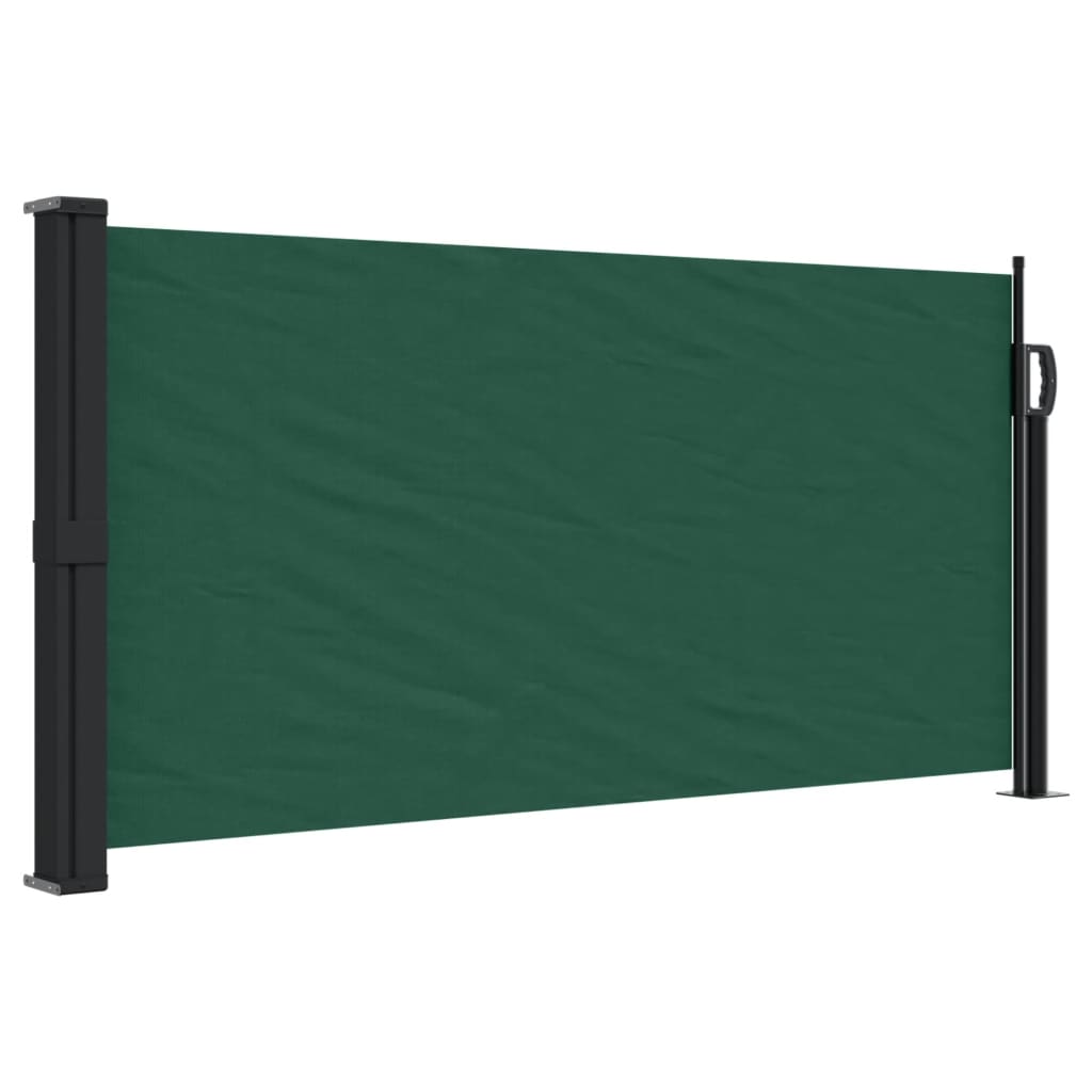 Uttrekkbar sidemarkise mørkegrønn 100x300 cm