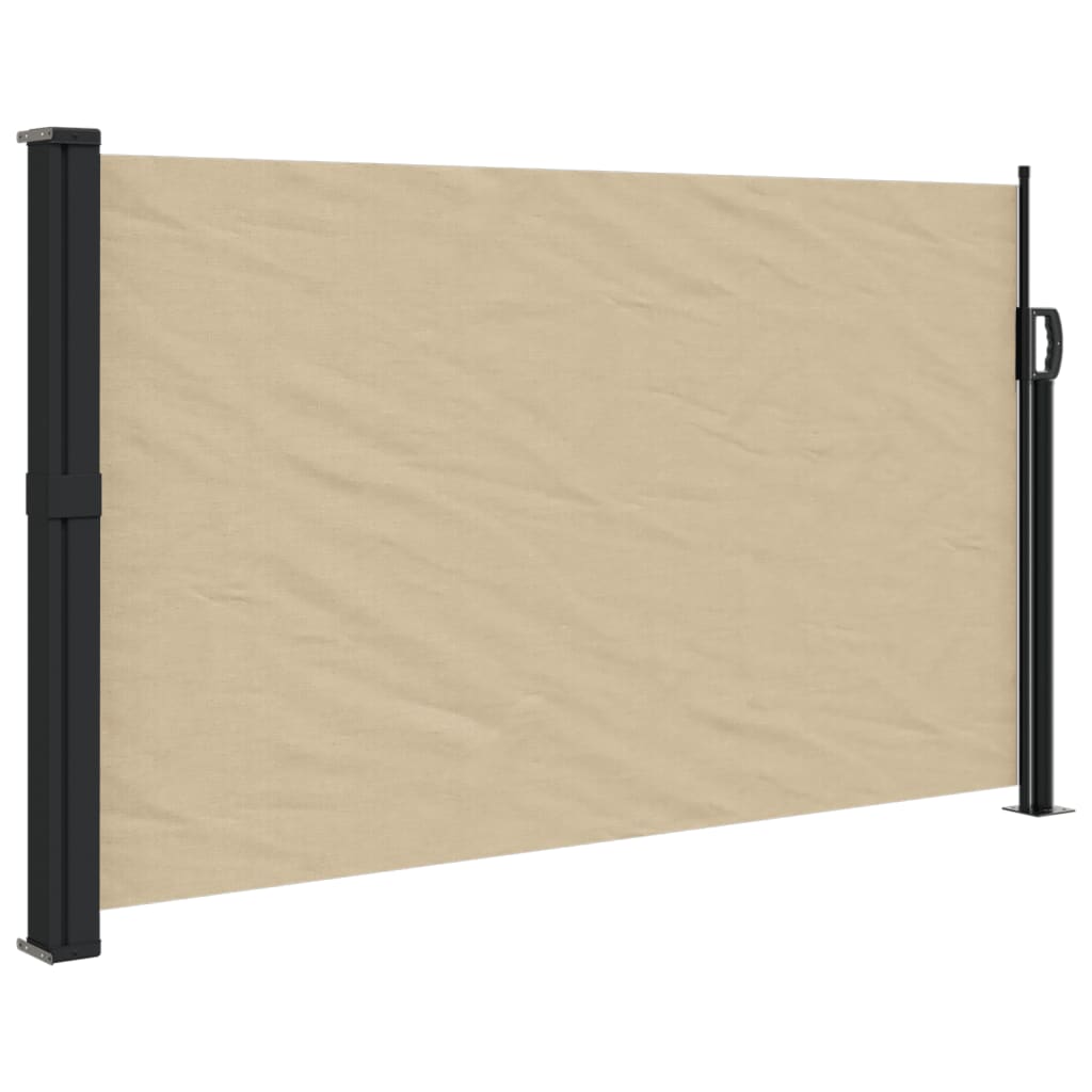 Uttrekkbar sidemarkise beige 120x300 cm