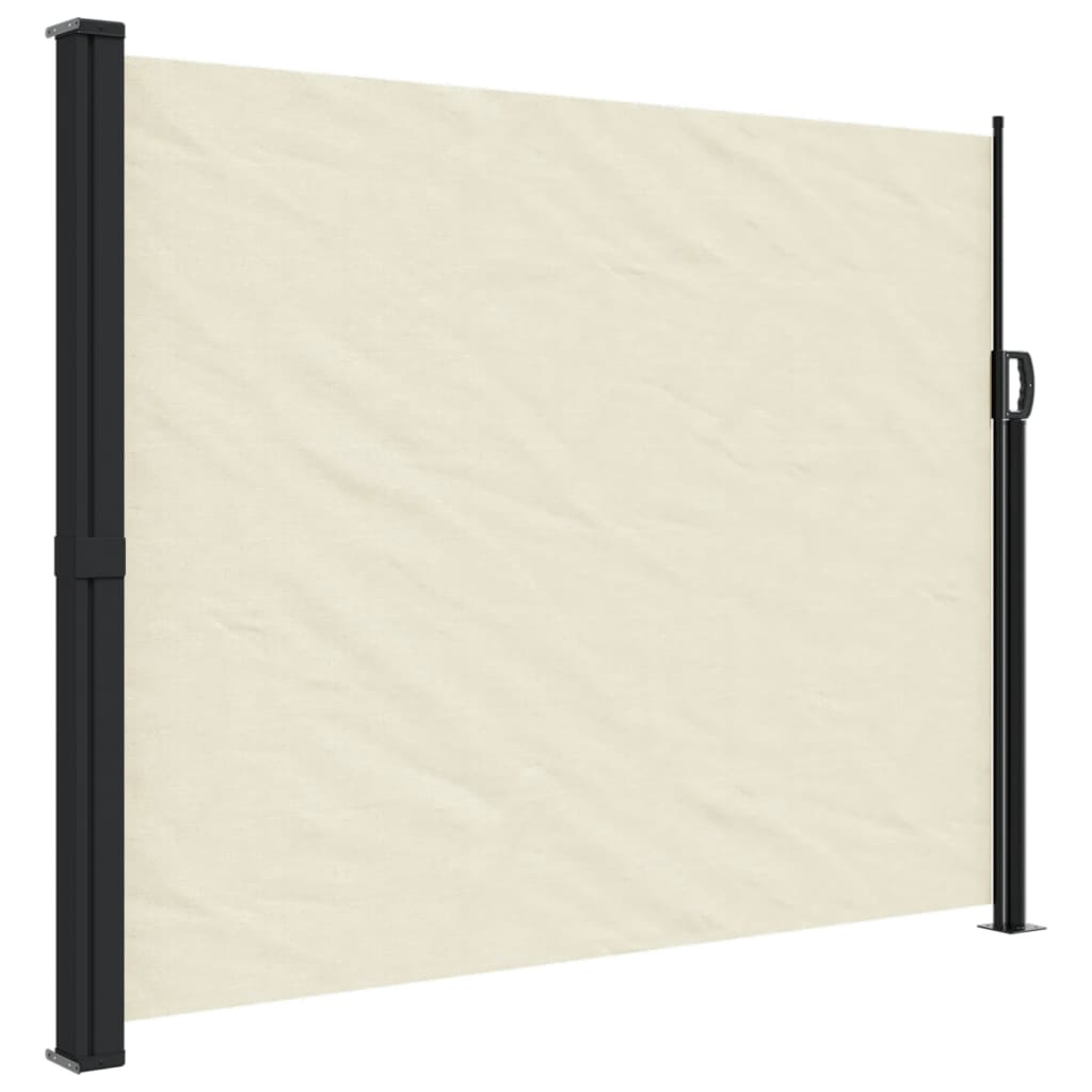 Uttrekkbar sidemarkise kremhvit 160x300 cm