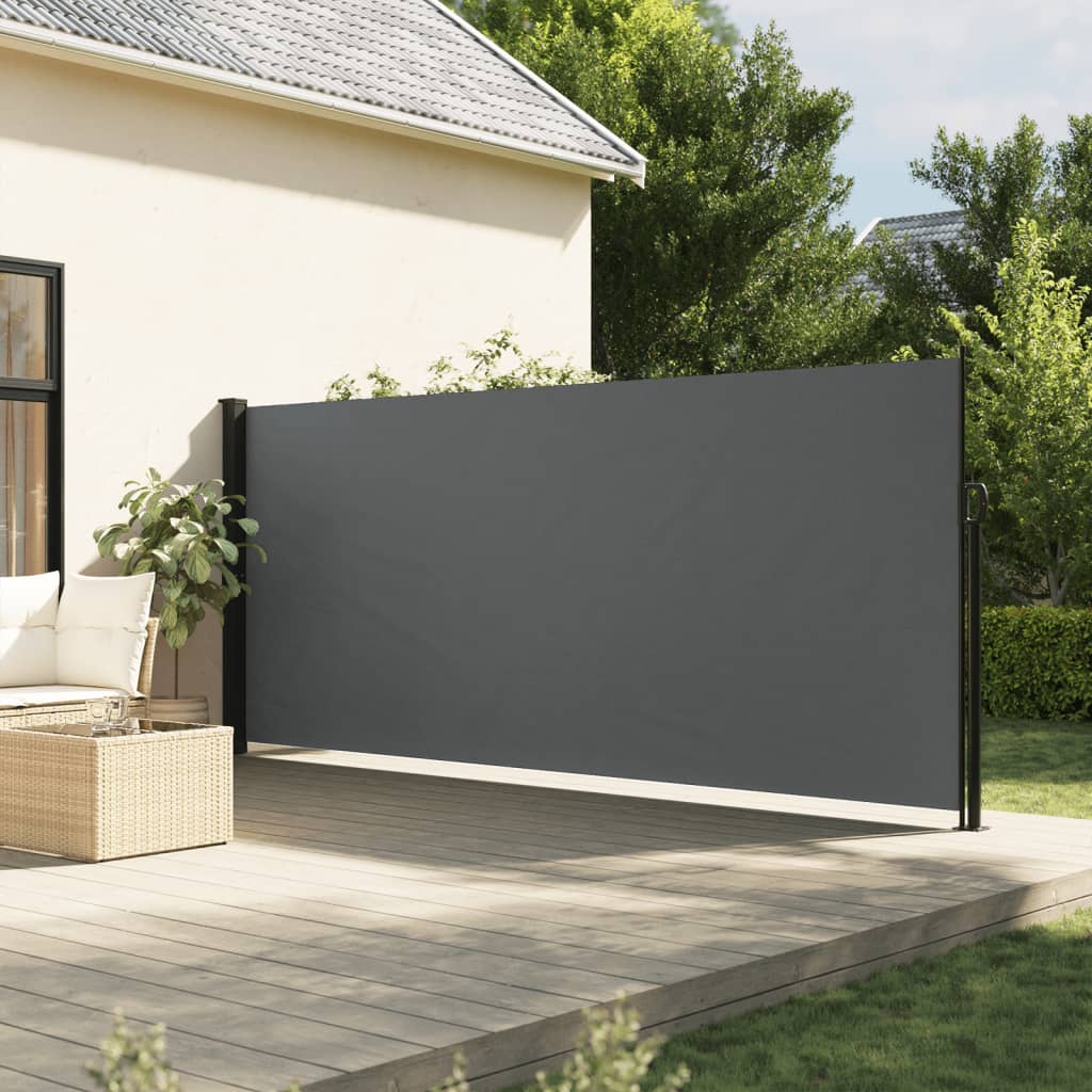 Uttrekkbar sidemarkise antrasitt 160x300 cm