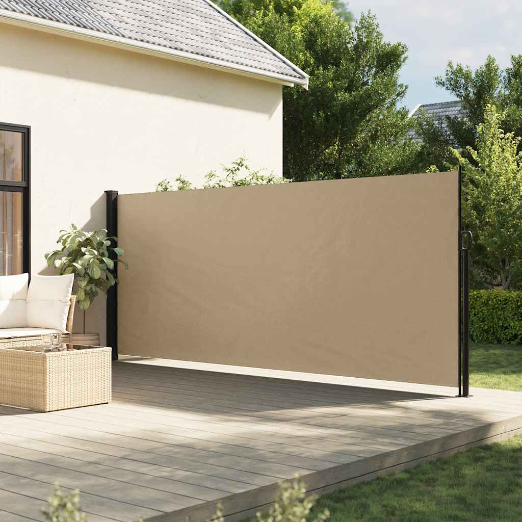 Uttrekkbar sidemarkise beige 170x300 cm