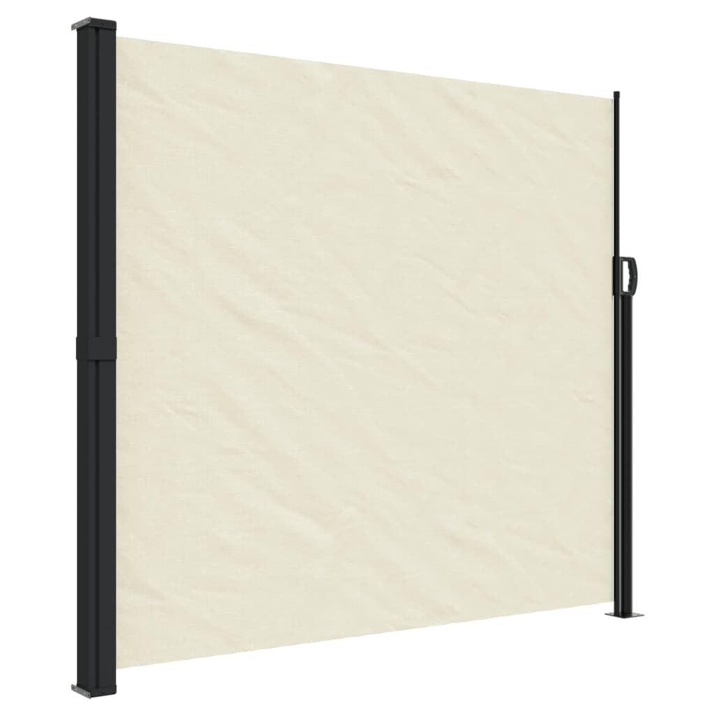 Uttrekkbar sidemarkise kremhvit 180x300 cm