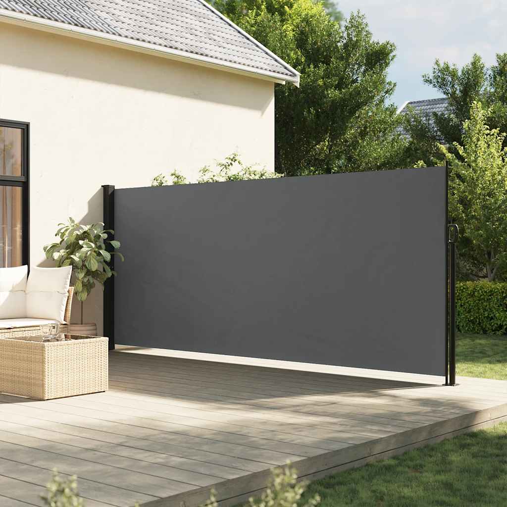 Uttrekkbar sidemarkise antrasitt 180x300 cm