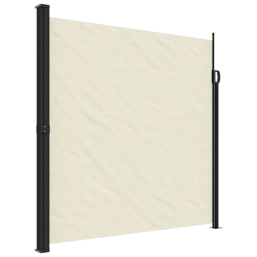 Uttrekkbar sidemarkise kremhvit 200x300 cm