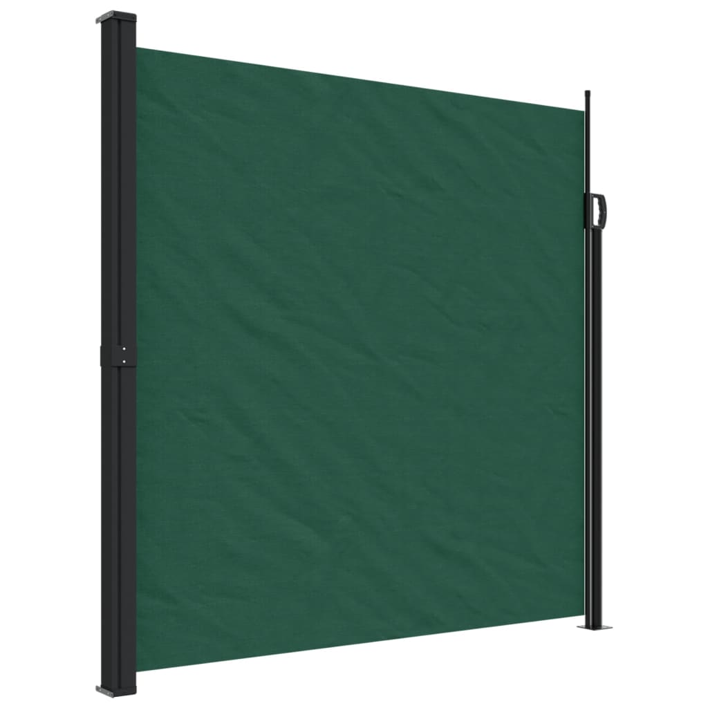 Uttrekkbar sidemarkise mørkegrønn 200x300 cm