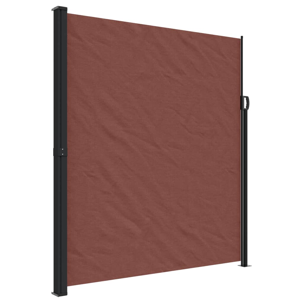 Uttrekkbar sidemarkise brun 220x300 cm