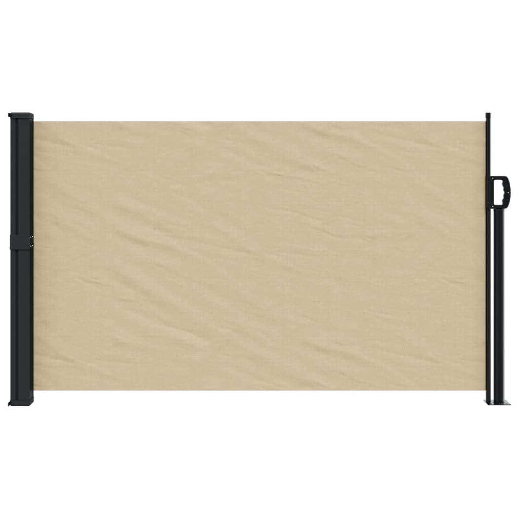 Uttrekkbar sidemarkise beige 120x500 cm