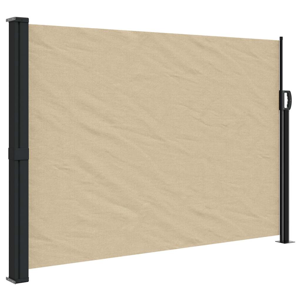Uttrekkbar sidemarkise beige 140x500 cm
