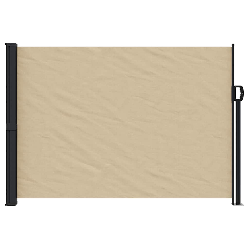 Uttrekkbar sidemarkise beige 140x500 cm