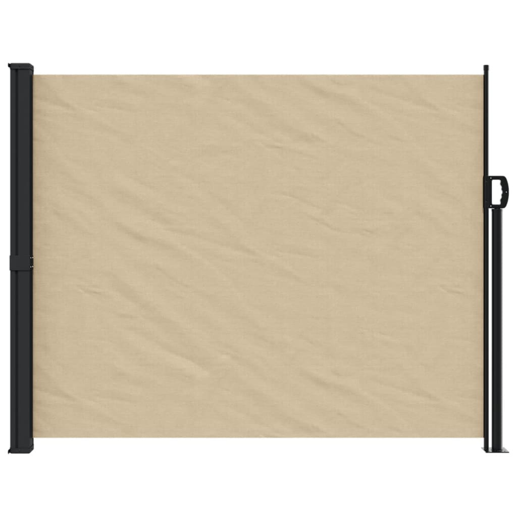 Uttrekkbar sidemarkise beige 160x500 cm