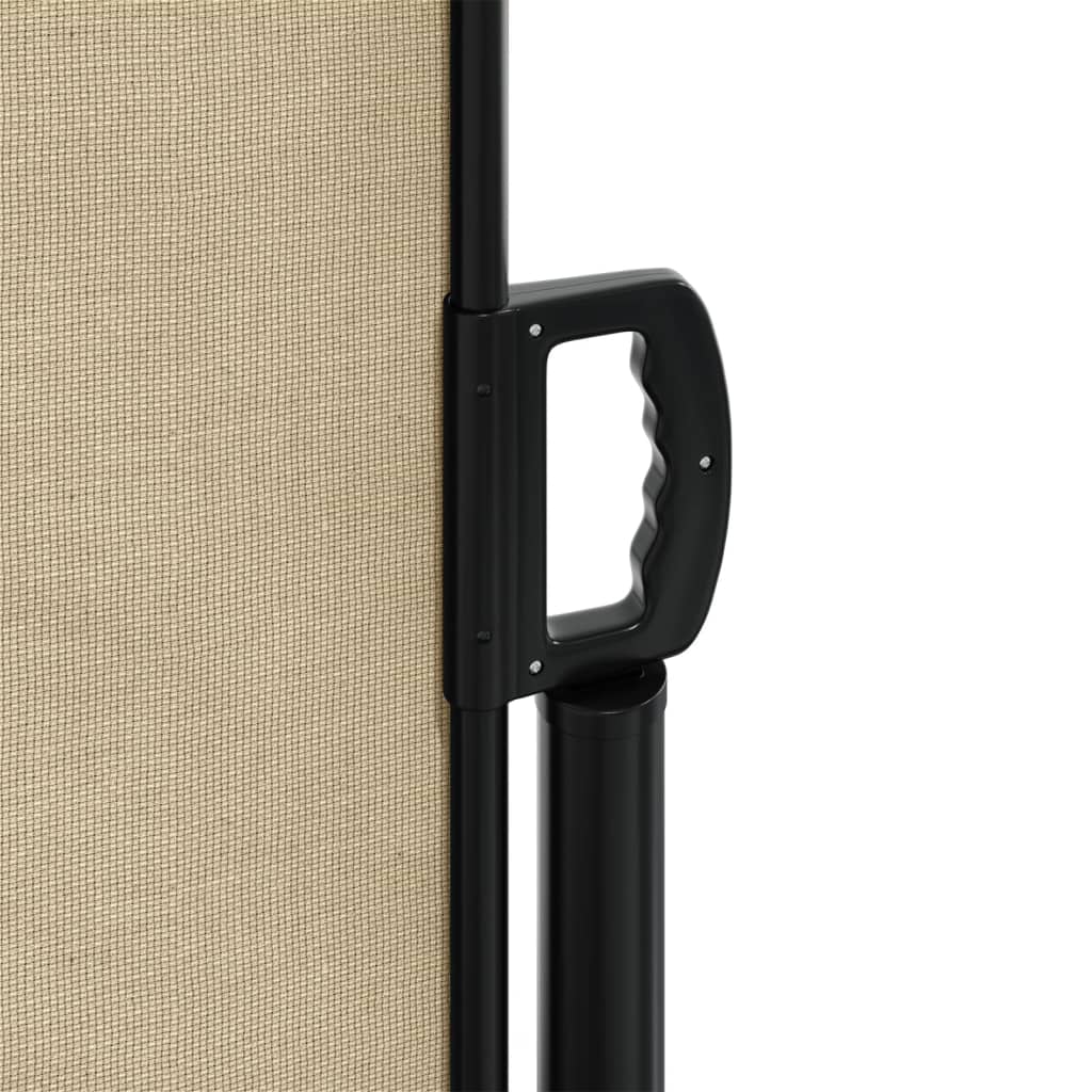 Uttrekkbar sidemarkise beige 160x500 cm