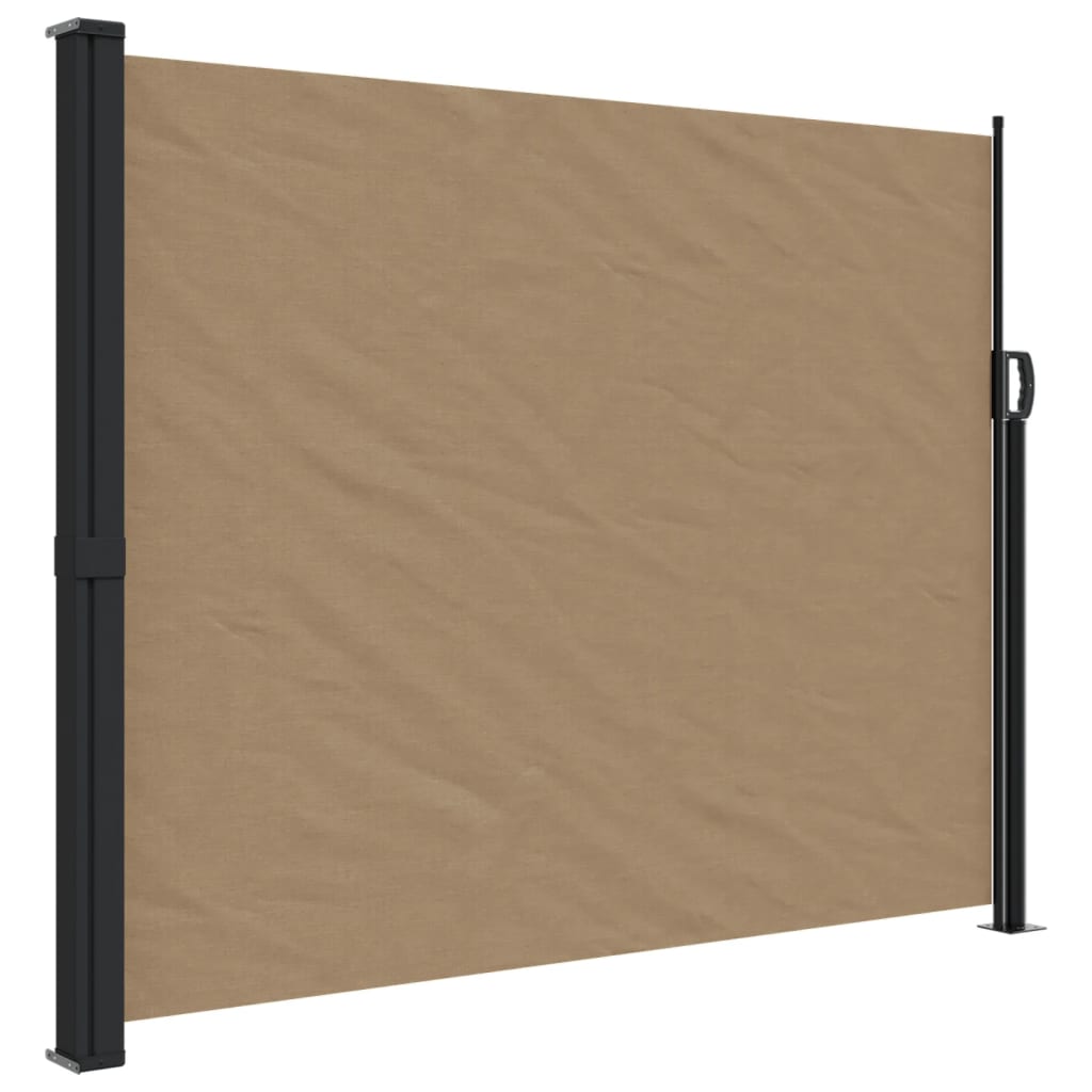 Uttrekkbar sidemarkise gråbrun 160x500 cm