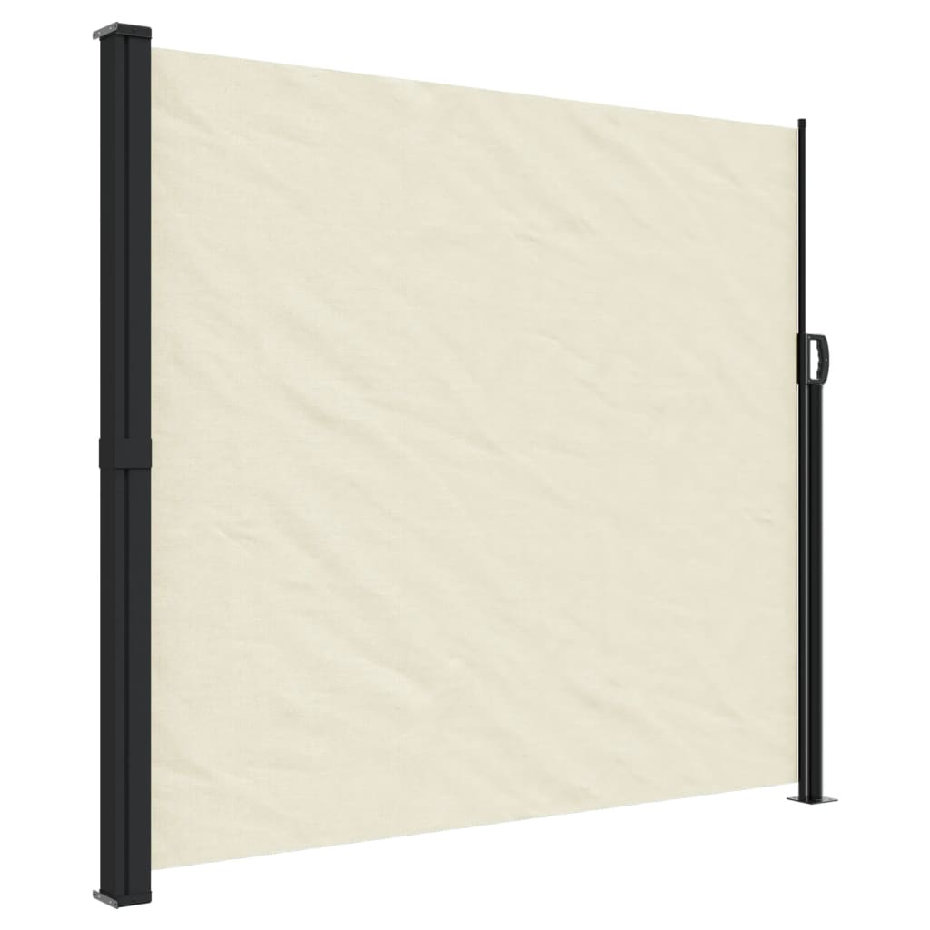 Uttrekkbar sidemarkise kremhvit 180x500 cm