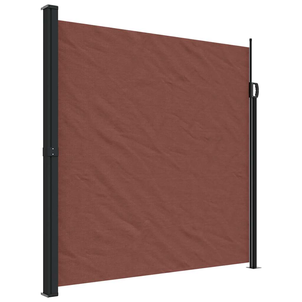 Uttrekkbar sidemarkise brun 200x500 cm