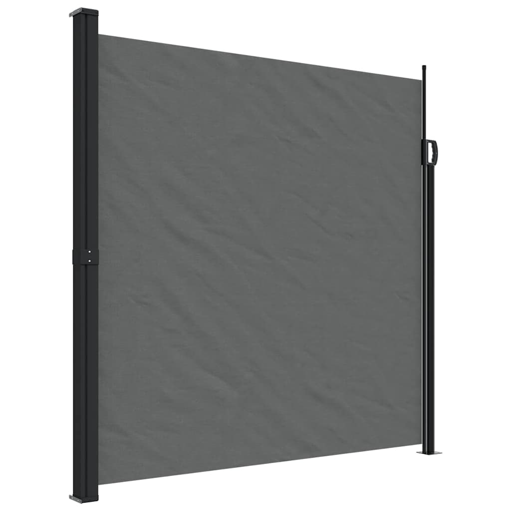Uttrekkbar sidemarkise antrasitt 200x500 cm