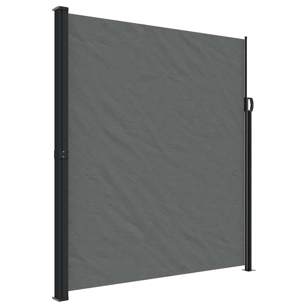 Uttrekkbar sidemarkise antrasitt 220x500 cm