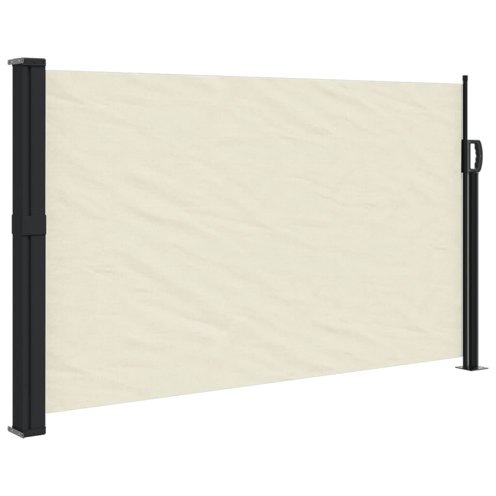 Uttrekkbar sidemarkise 120x600 cm kremhvit