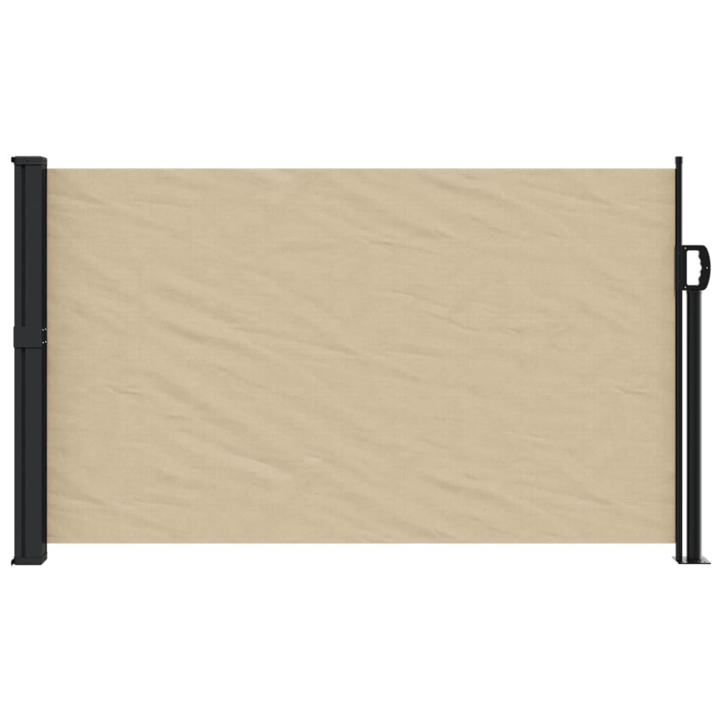 Uttrekkbar sidemarkise beige 120x600 cm
