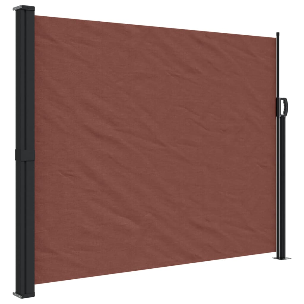 Uttrekkbar sidemarkise brun 160x600 cm