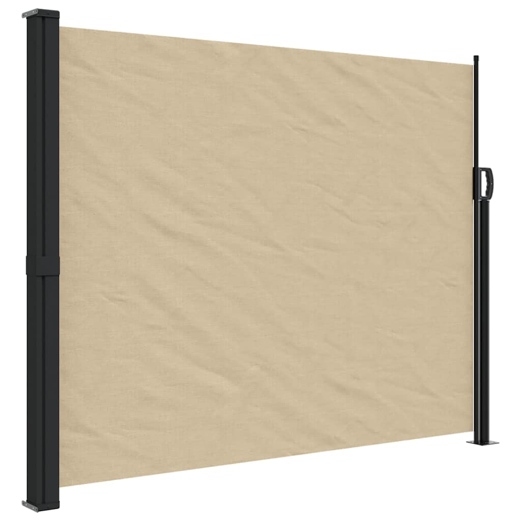 Uttrekkbar sidemarkise beige 160x600 cm