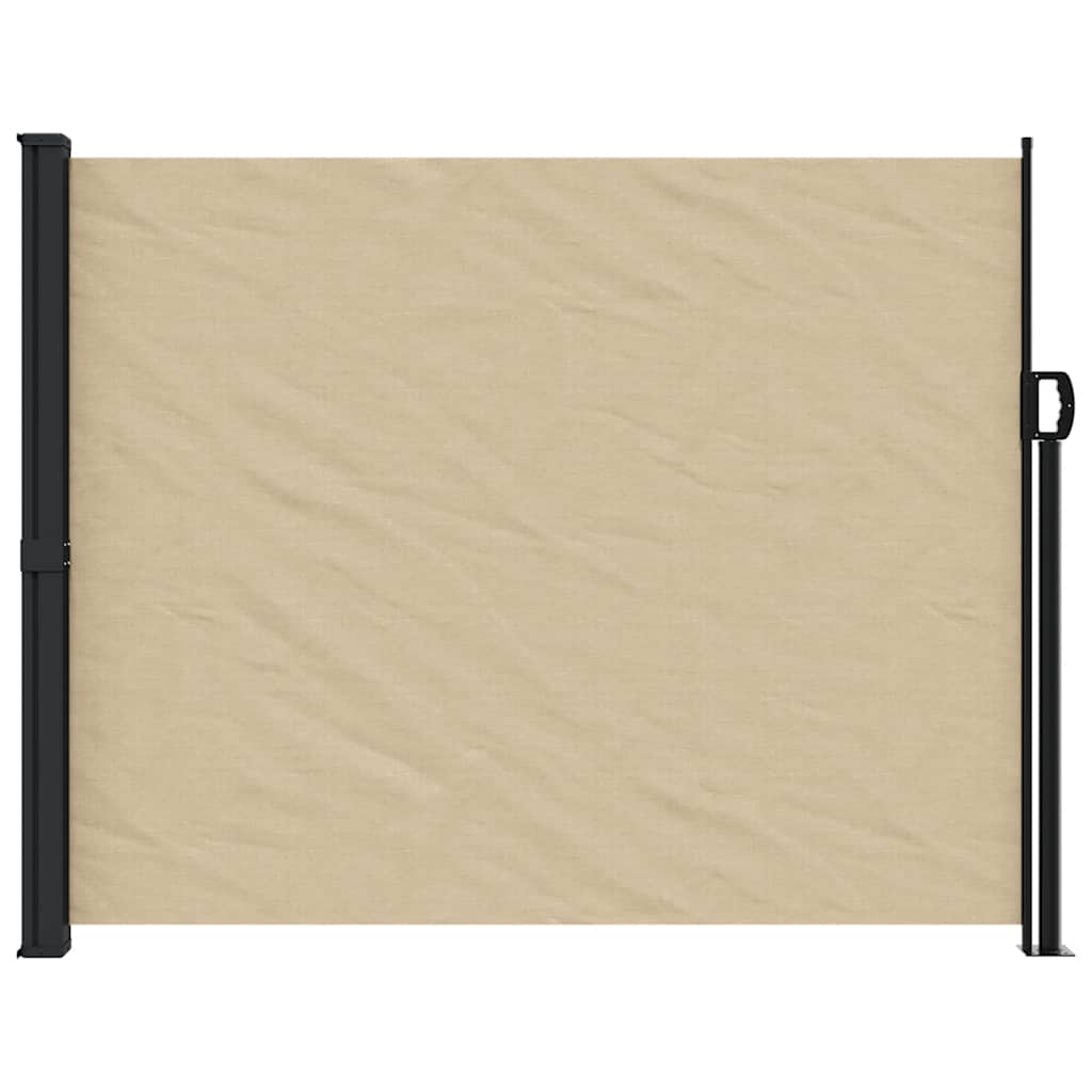 Uttrekkbar sidemarkise beige 160x600 cm