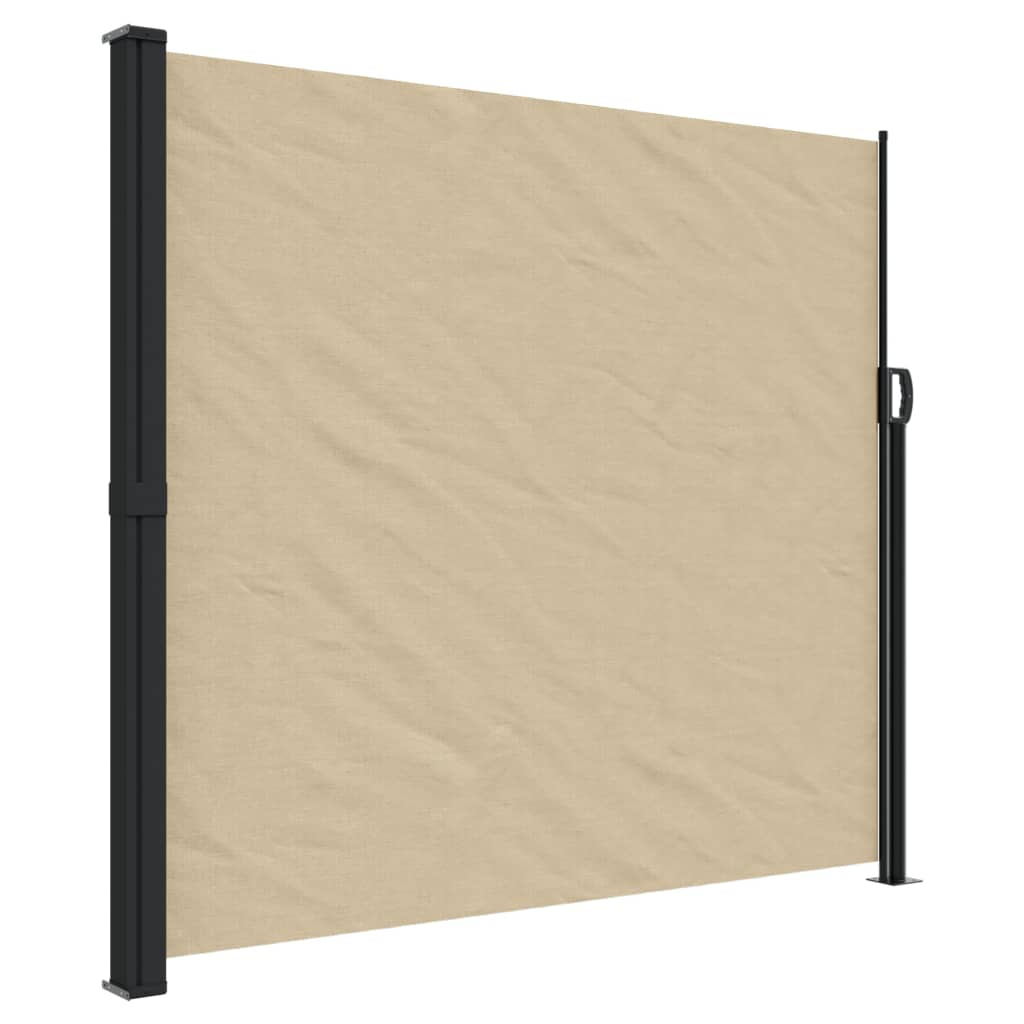 Uttrekkbar sidemarkise beige 180x600 cm
