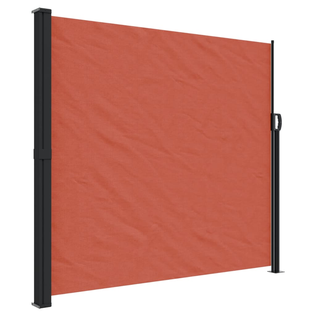 Uttrekkbar sidemarkise terrakotta 180x600 cm