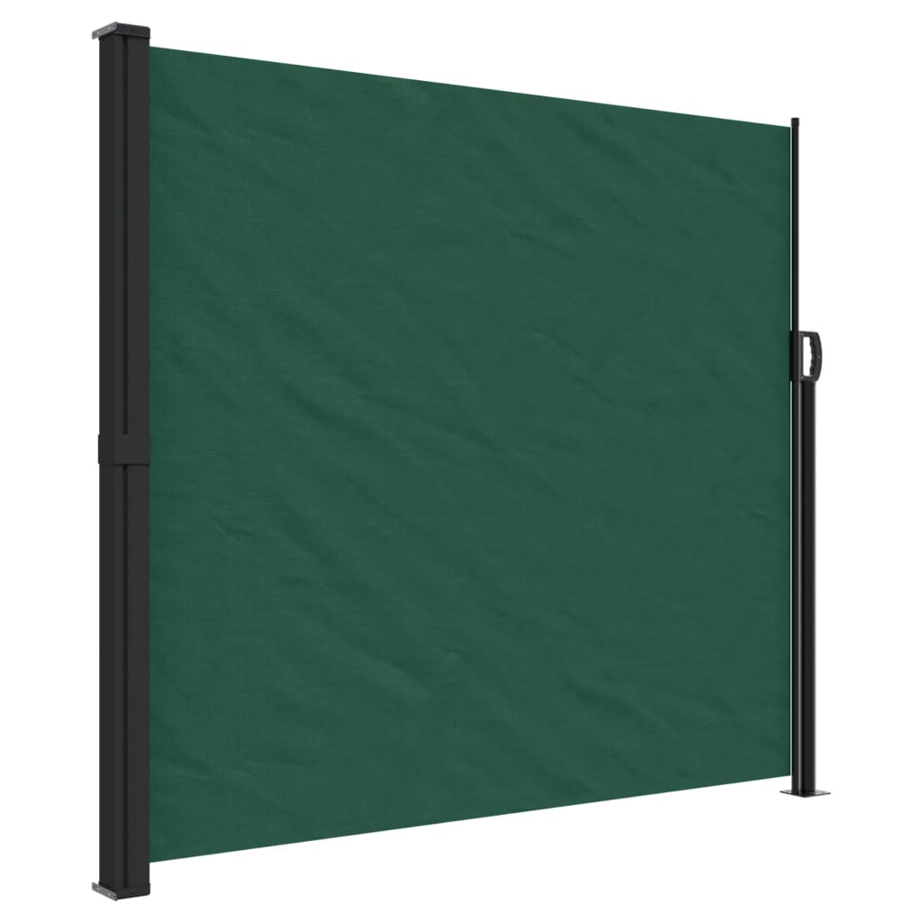 Uttrekkbar sidemarkise mørkegrønn 180x600 cm