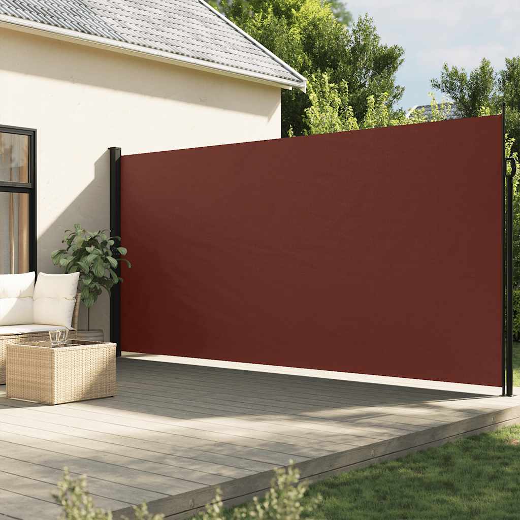 Uttrekkbar sidemarkise 200x600 cm brun