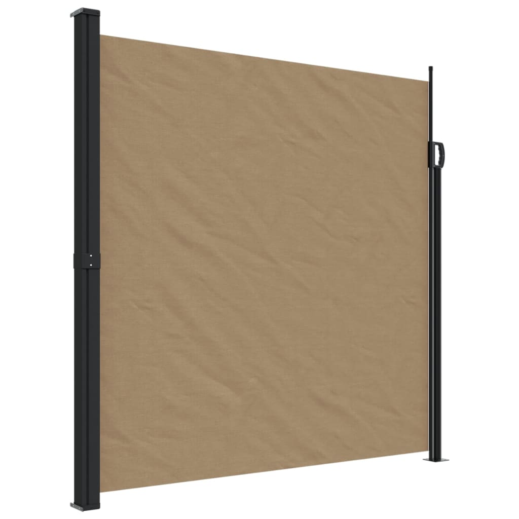 Uttrekkbar sidemarkise gråbrun 200x600 cm