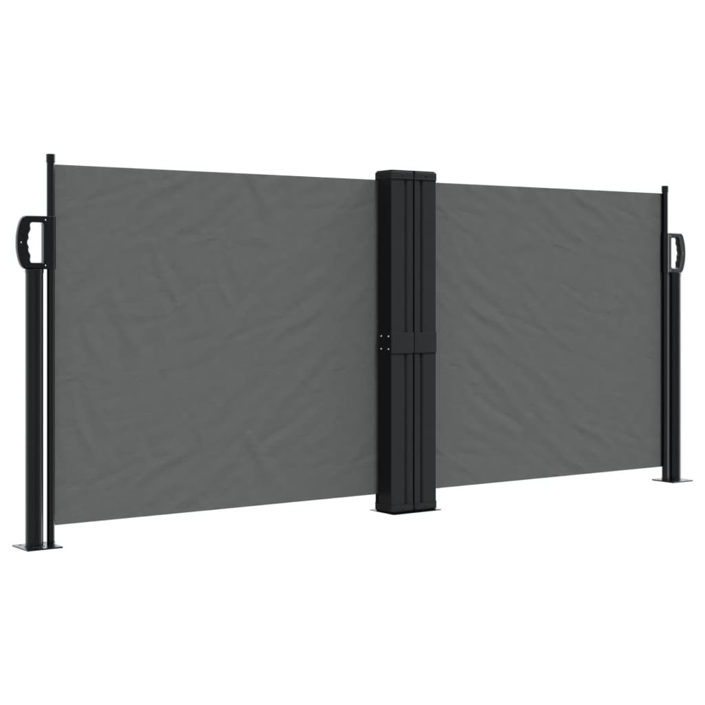 Uttrekkbar sidemarkise 100x600 cm antrasitt