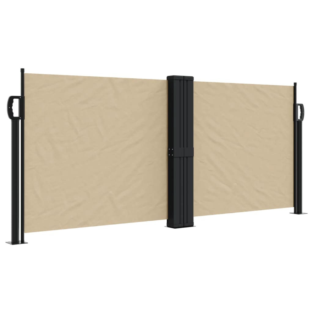 Uttrekkbar sidemarkise 100x600 cm beige