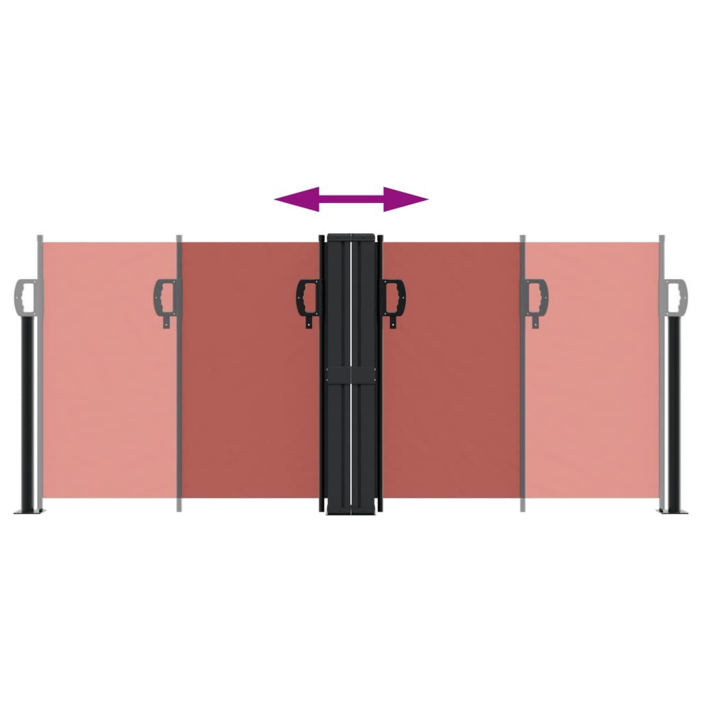 Uttrekkbar sidemarkise 100x600 cm terrakotta