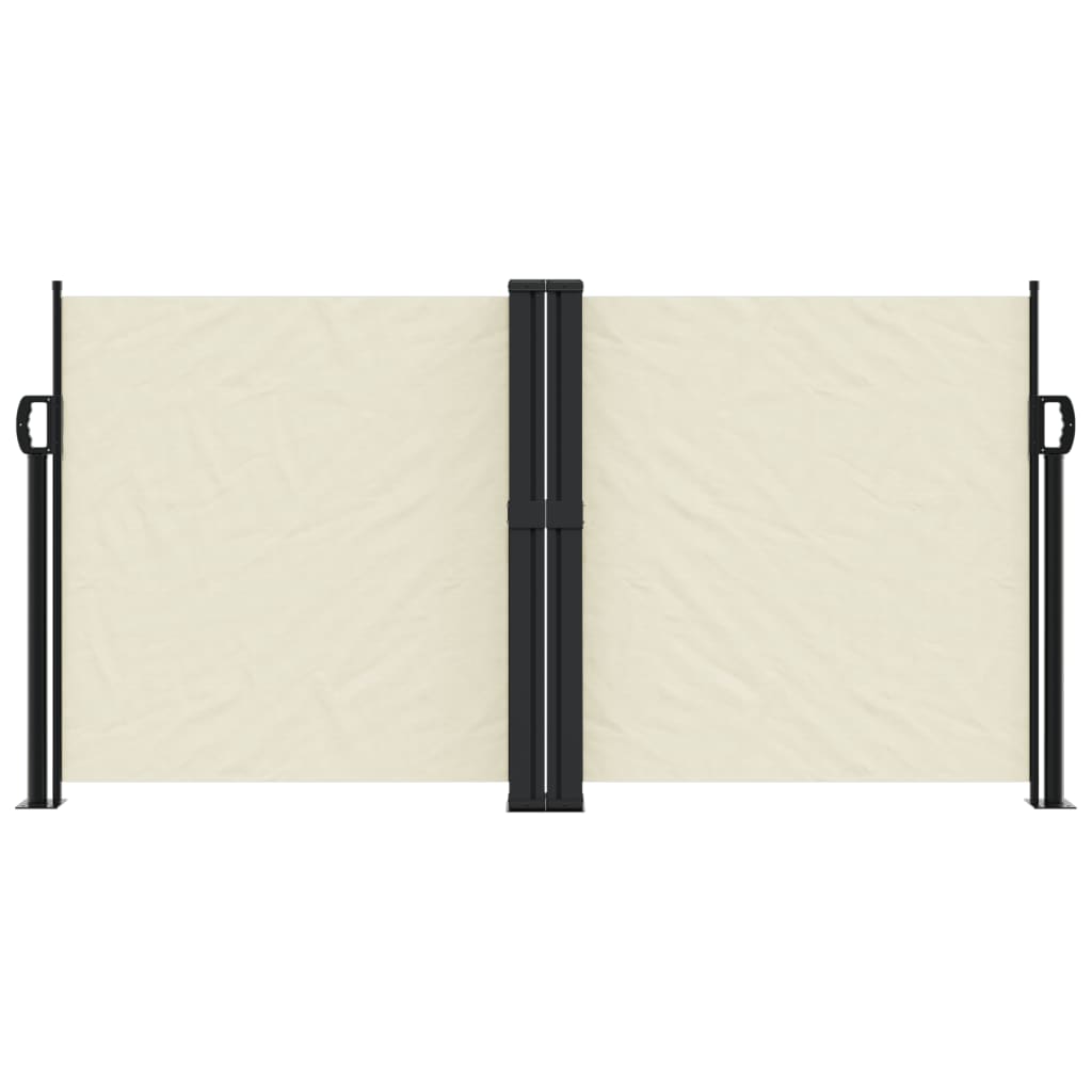 Uttrekkbar sidemarkise 120x600 cm kremhvit