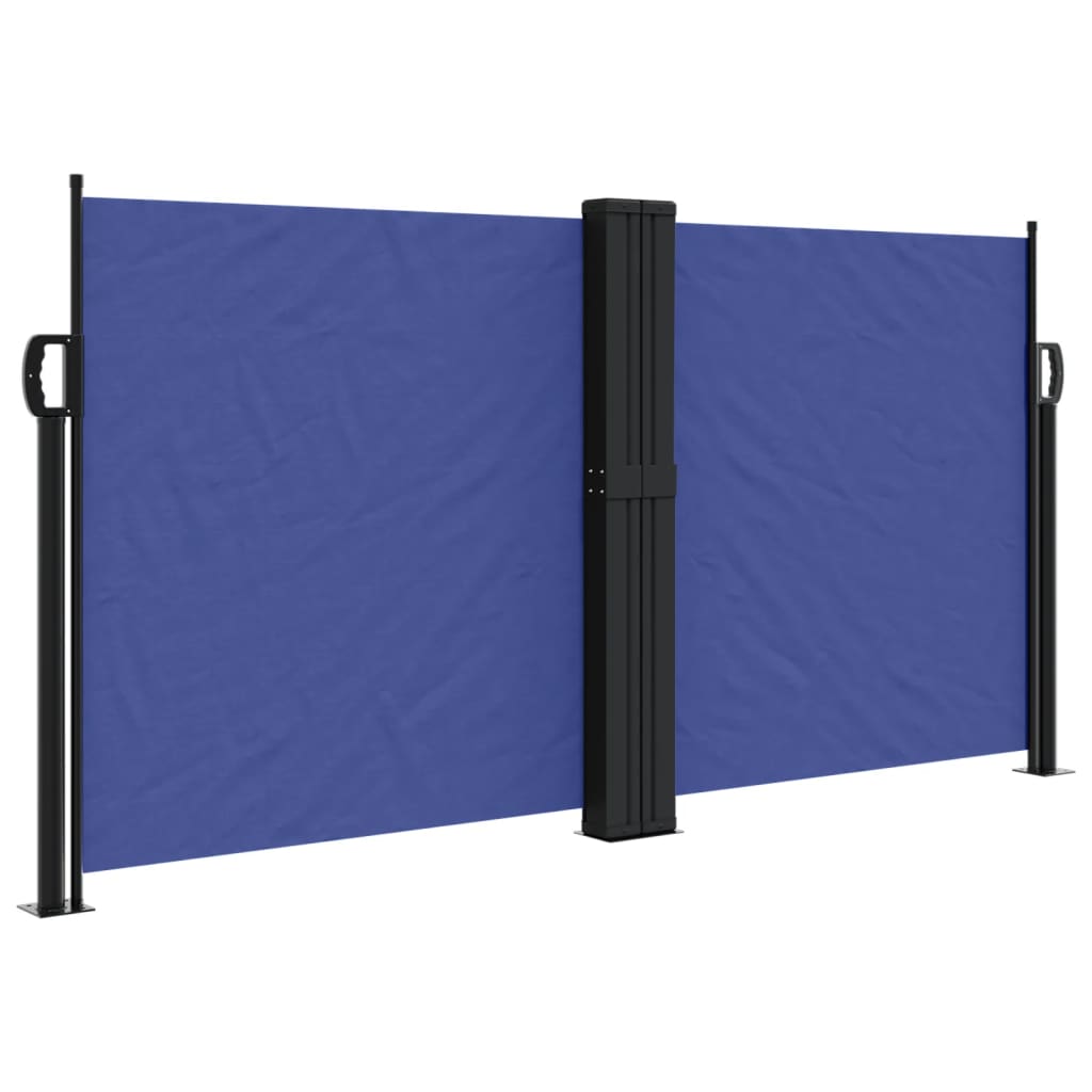 Uttrekkbar sidemarkise 120x600 cm blå