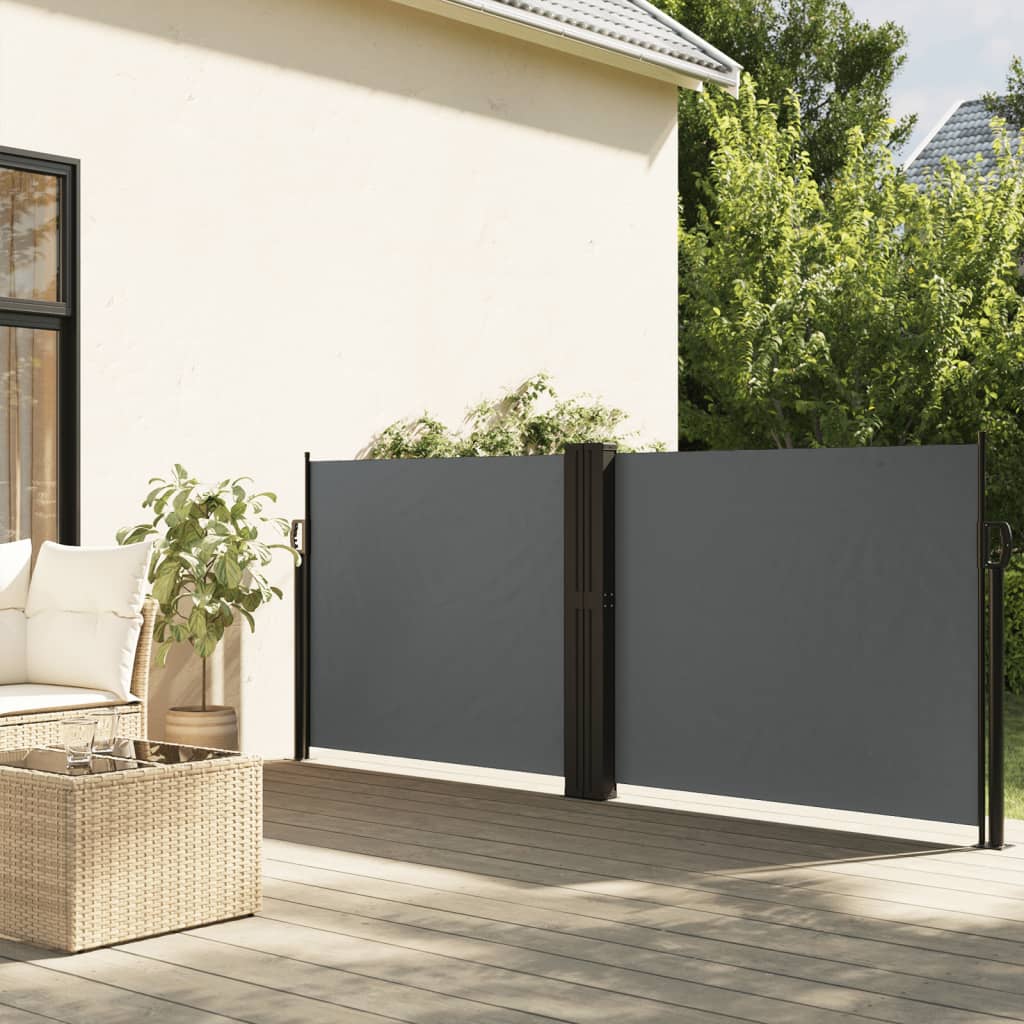 Uttrekkbar sidemarkise 120x600 cm antrasitt