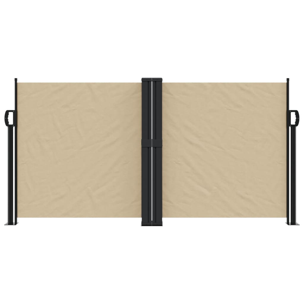 Uttrekkbar sidemarkise beige 120x600 cm