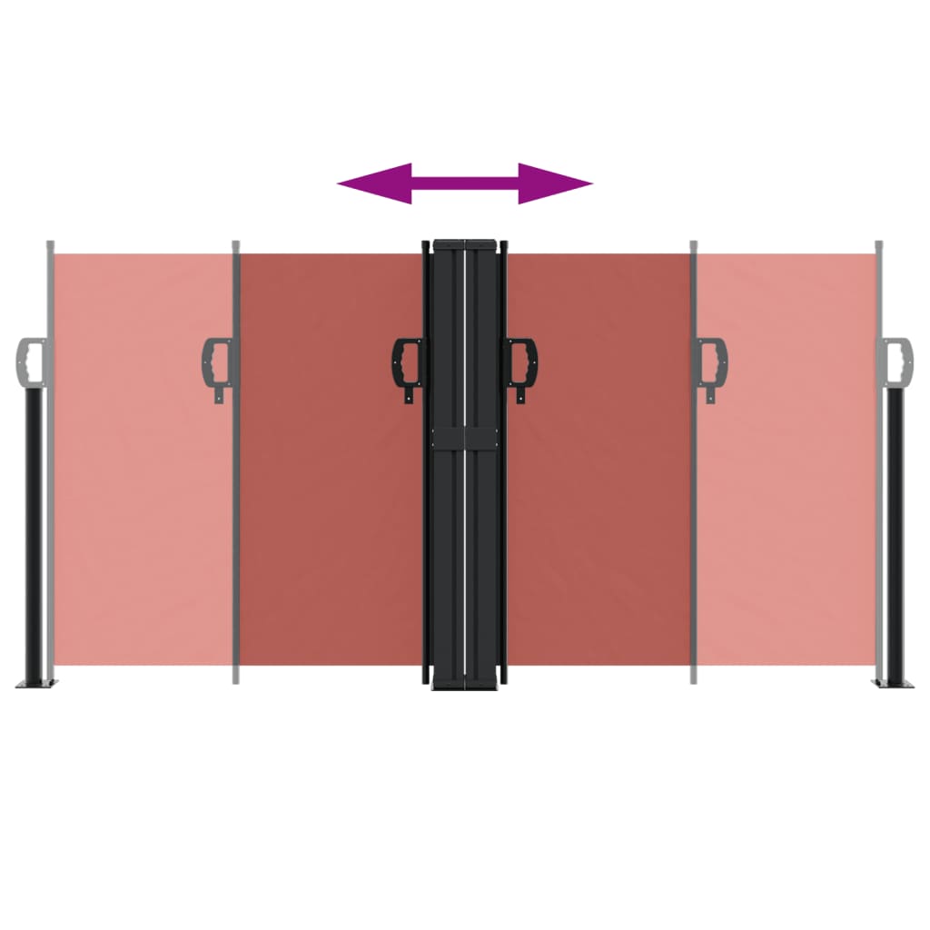 Uttrekkbar sidemarkise terrakotta 120x600 cm