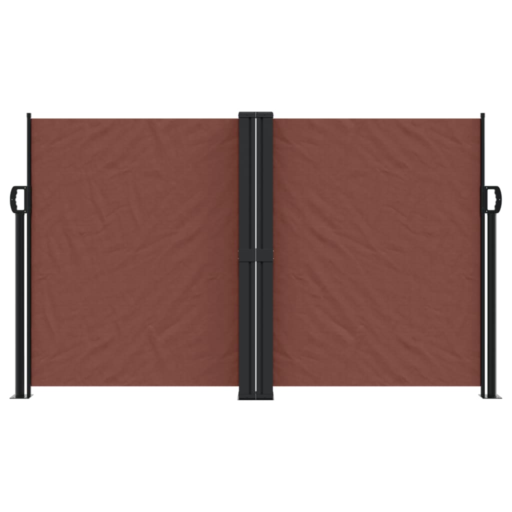 Uttrekkbar sidemarkise 140x600 cm brun