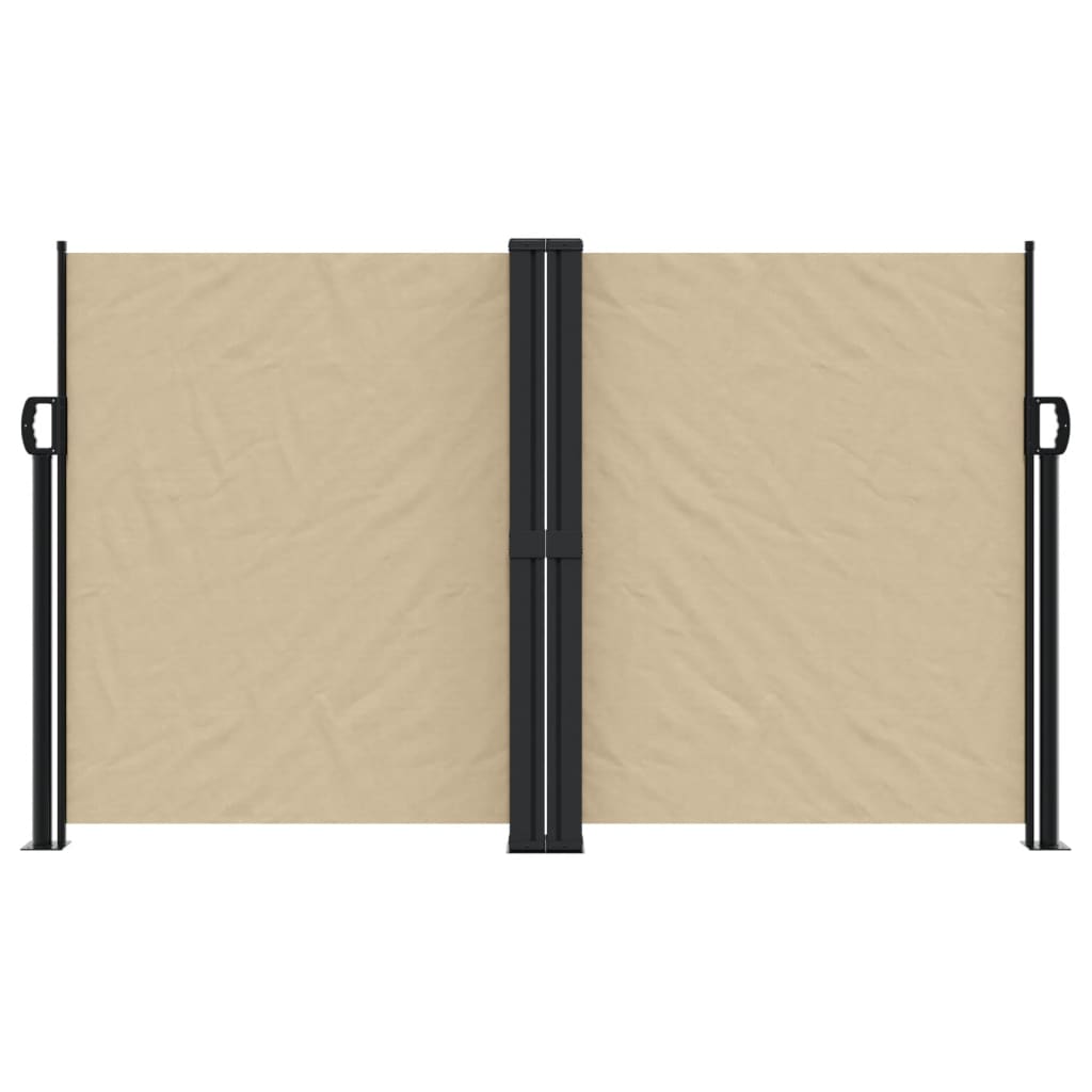 Uttrekkbar sidemarkise beige 140x600 cm