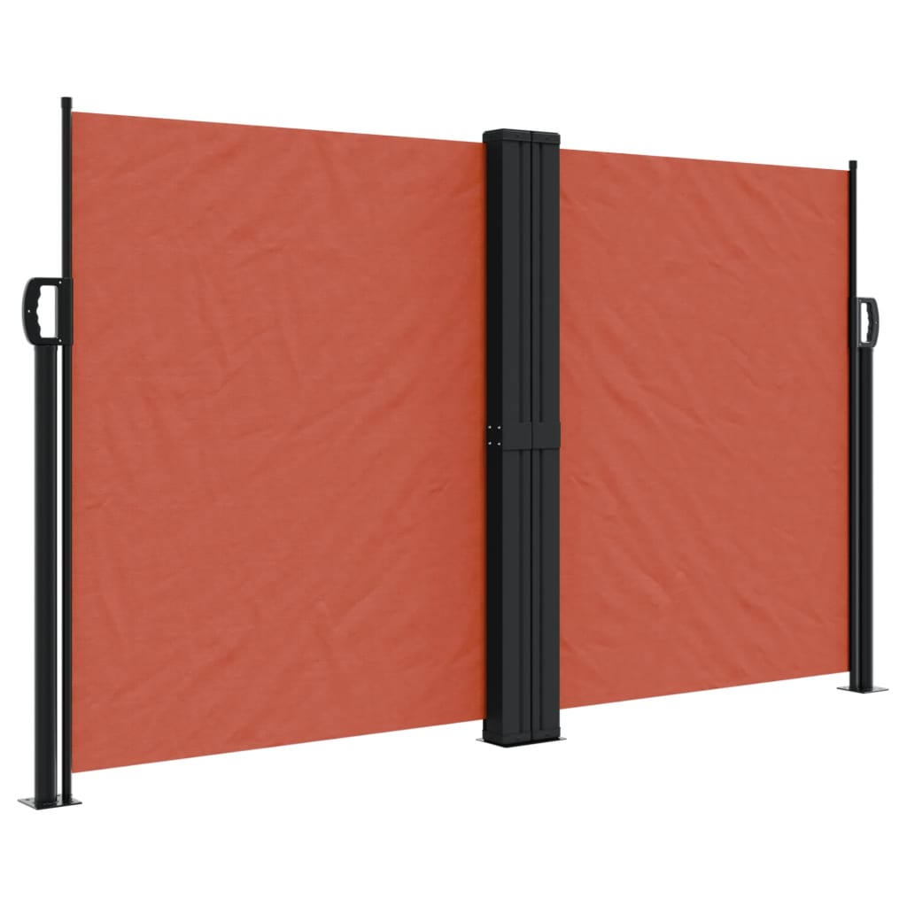 Uttrekkbar sidemarkise terrakotta 140x600 cm