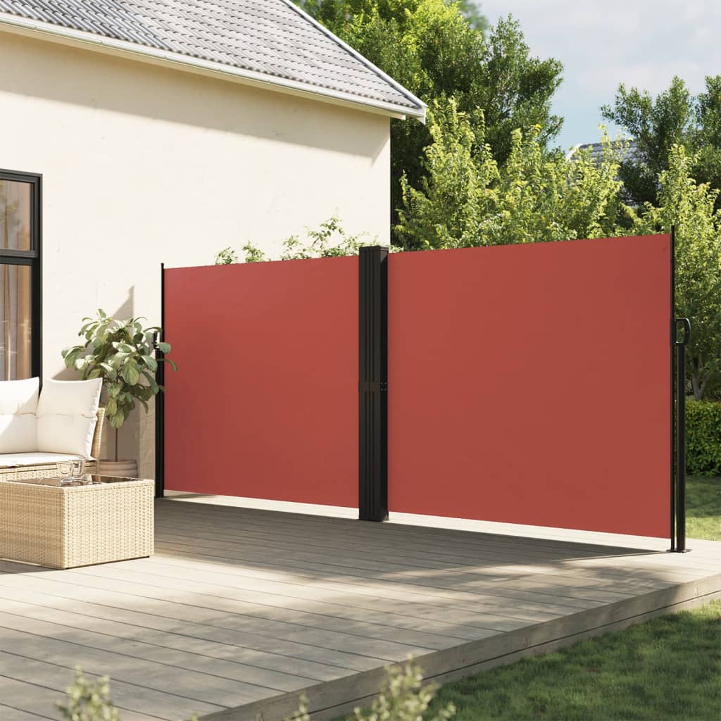 Uttrekkbar sidemarkise terrakotta 180x600 cm