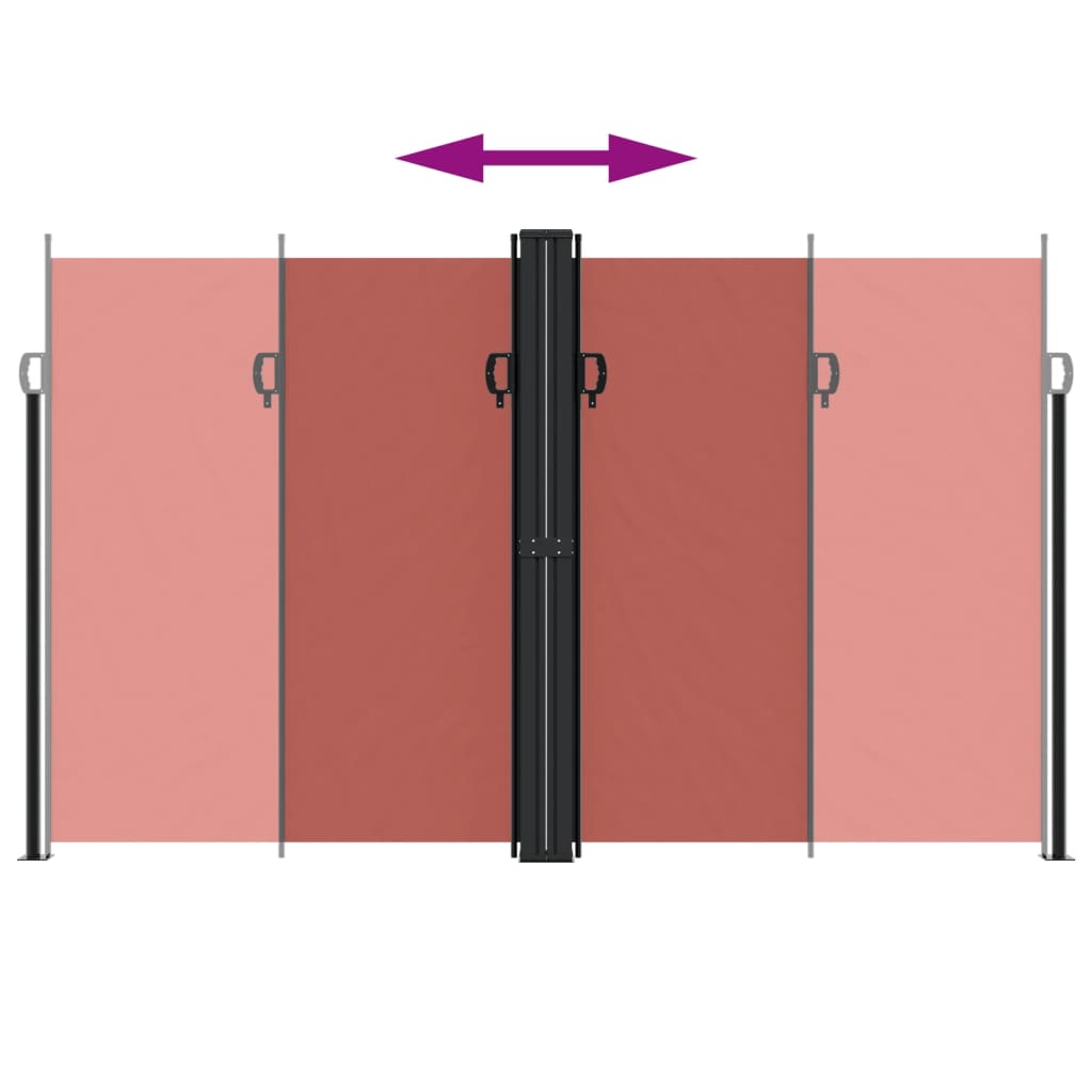 Uttrekkbar sidemarkise terrakotta 200x600 cm