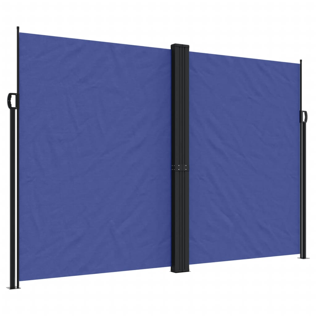Uttrekkbar sidemarkise blå 220x600 cm