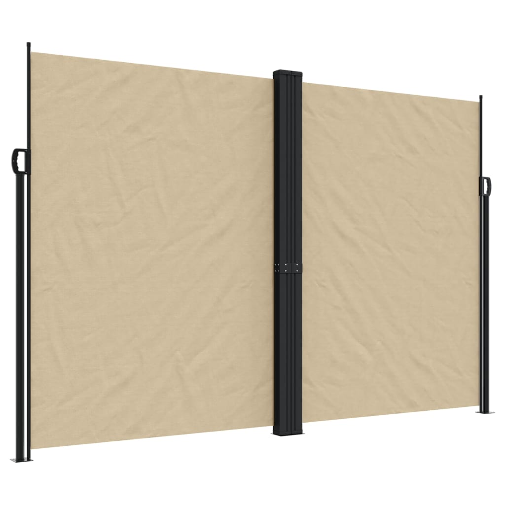 Uttrekkbar sidemarkise beige 220x600 cm
