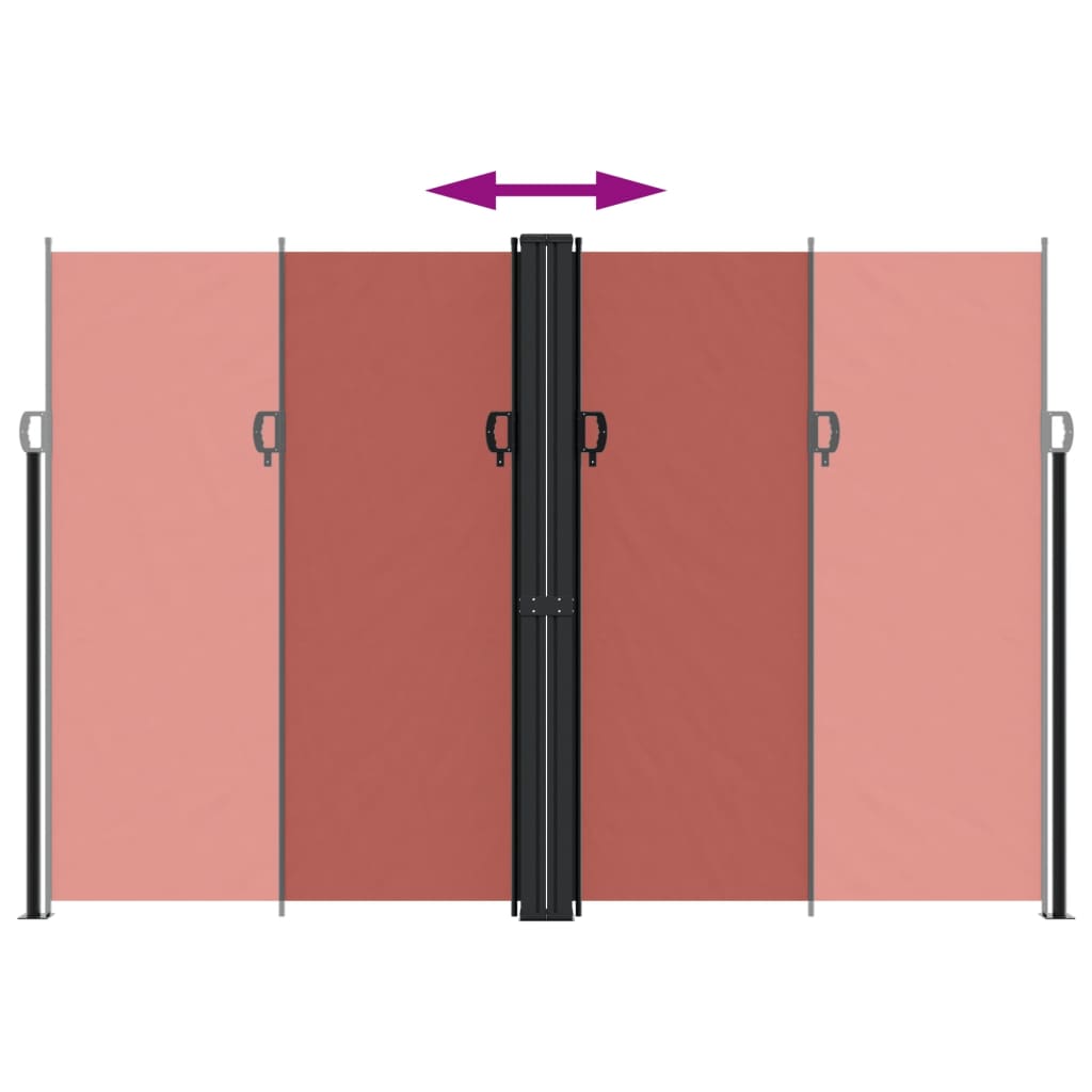 Uttrekkbar sidemarkise terrakotta 220x600 cm